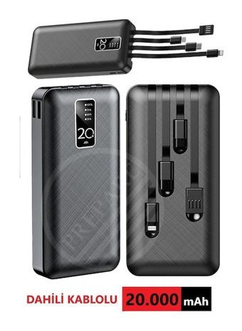 Prepare 20000 mAh Kablolu Powerbank