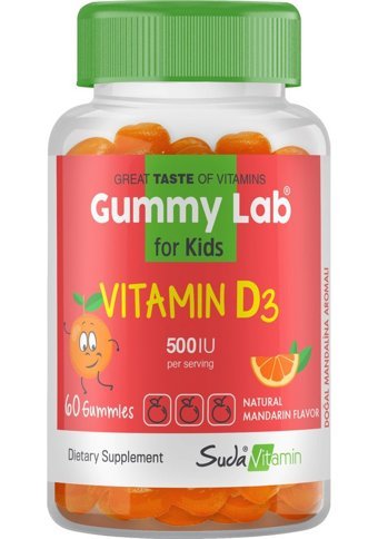 Gummy Lab Çocuklar İçin Vitamin D3 Bitki Ekstralar Çocuk Vitamin 60 Adet Softgel