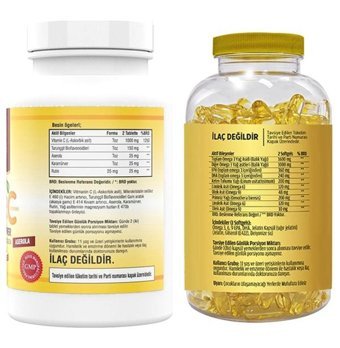 Ncs Ester C Vitamini Flx Omega Karamürverli Yetişkin Vitamin 180 Tablet