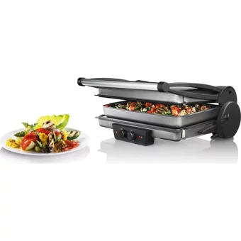 Bosch TFB4431V 6 Dilim Döküm Çıkartılabilir Plaka Çift Taraflı 2000 W Izgaralı Gri Tost Makinesi