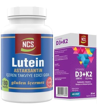 Ncs Lutein - Vitamin D3 K2 Aromasız Yetişkin Vitamin 180 Tablet