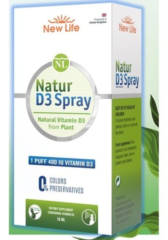 New Life Natur D3 Aromasız Yetişkin Vitamin 10 ml