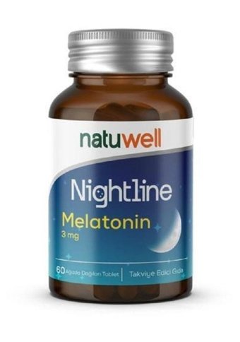 Natuwell Nightline Melatonin Aromasız Yetişkin Vitamin 60 Tablet