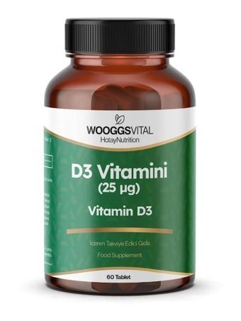 Wooggs Vital Vitamin D3 Aromasız Yetişkin Vitamin 60 Tablet