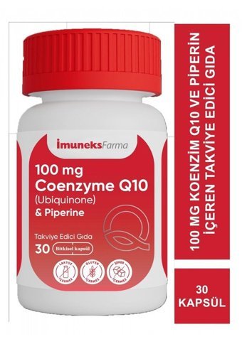 Imuneks Farma Coenzyme Q10 Aromasız Yetişkin Vitamin 30 Tablet