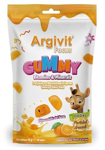 Argivit Focus Portakallı Çocuk Vitamin 75 gr