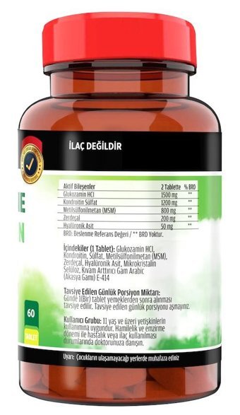 Nevfix Glucosamine Chondroitin Msm Aromasız Yetişkin Vitamin 60 Tablet - 20 ml