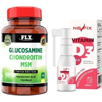 Nevfix Glucosamine Chondroitin Msm Aromasız Yetişkin Vitamin 60 Tablet - 20 ml