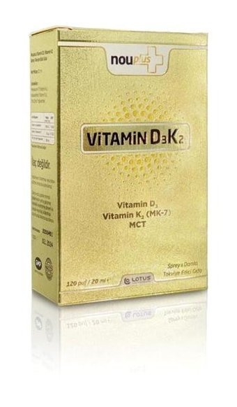 Nouplus Vitamin D3 K2 Aromasız Yetişkin Vitamin 20 ml