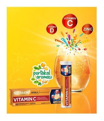 Nutraxin Vitals Portakallı Yetişkin Vitamin 3x15 Tablet