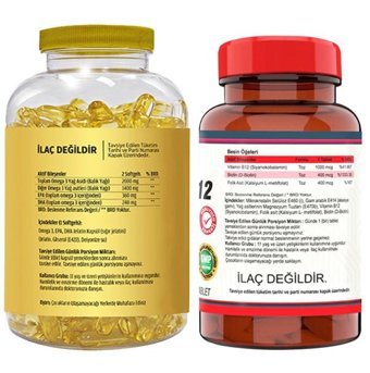 Flx Omega 3 Balık Yağı Ve Vitamin B12 Aromasız Yetişkin Vitamin 90 Softgel - 120 Tablet