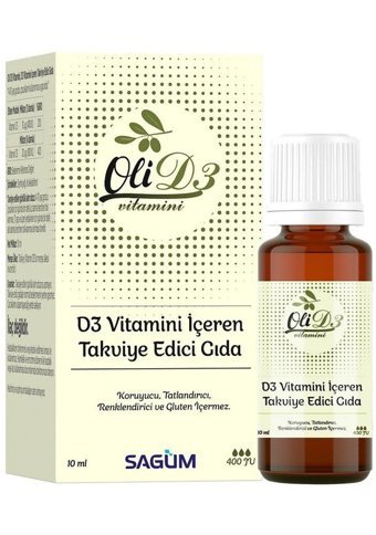 Sagüm Oli D3 Vitamini Zeytinyağı Yetişkin Vitamin 10 ml