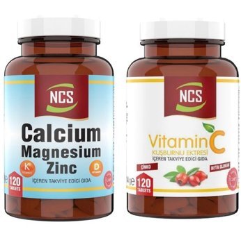 Ncs Vitamin C Beta Glukan Kalsiyum Magnezyum Çinko Aromasız Yetişkin Vitamin 120 Tablet - 120 Tablet