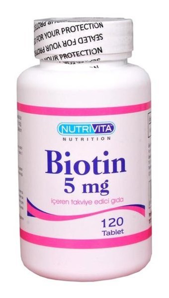 Nutrivita Biotin Aromasız Yetişkin Vitamin 120 Tablet