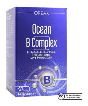 Ocean B Complex - D3 K2 Aromasız Yetişkin Vitamin 50 Kapsül