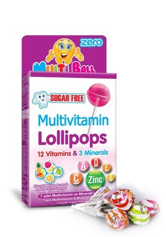 Aktar Şekersiz Multivatamin Lolipops Aromasız Yetişkin Vitamin 7 Adet