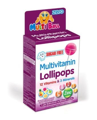 Aktar Şekersiz Multivatamin Lolipops Aromasız Yetişkin Vitamin 7 Adet