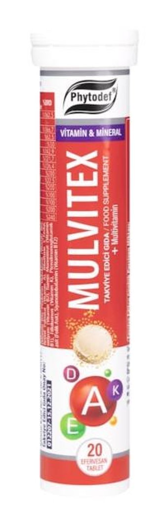 Phytodef Mulvitex Aromasız Yetişkin Vitamin 20 Tablet - 20 Tablet
