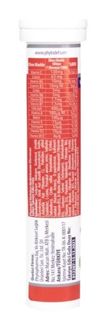 Phytodef Mulvitex Aromasız Yetişkin Vitamin 20 Tablet - 20 Tablet