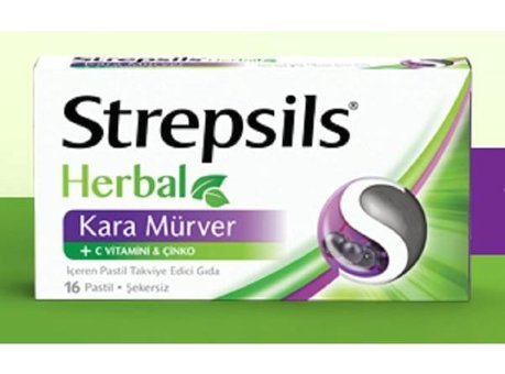 Strepsils Herbal Vitamin C - Çinko Karamürverli Yetişkin Vitamin 16 Pastil