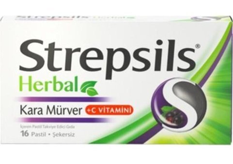 Strepsils Herbal Vitamin C - Çinko Karamürverli Yetişkin Vitamin 16 Pastil