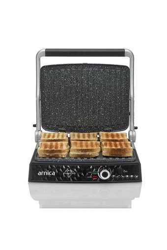 Arnica GH26254 6 Dilim Granit Çıkartılabilir Plaka Çift Taraflı 2000 W Izgaralı Mint Tost Makinesi