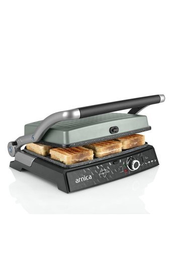 Arnica GH26254 6 Dilim Granit Çıkartılabilir Plaka Çift Taraflı 2000 W Izgaralı Mint Tost Makinesi