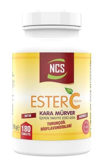 Ncs Ester C Vitamini Kara Mürver Karamürverli Yetişkin Vitamin 180 Tablet