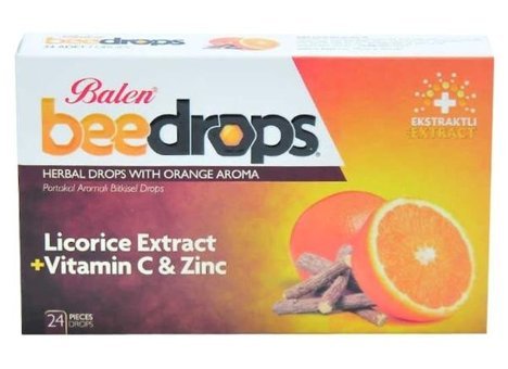 Balen Bee Drops C Vitamini Ve Çinko Meyan - Portakallı Yetişkin Vitamin 24 Pastil