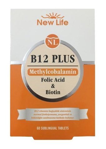 New Life B12 Plus Aromasız Yetişkin Vitamin 60 Tablet