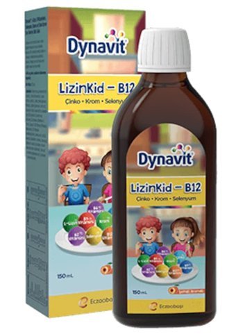 Dynavit Lizinkid B12 Şeftali Çocuk Vitamin 150 ml