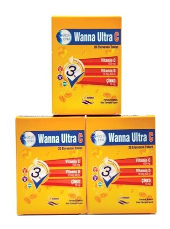 Wanna Ultra C Mandalina Yetişkin Vitamin 60 Kapsül