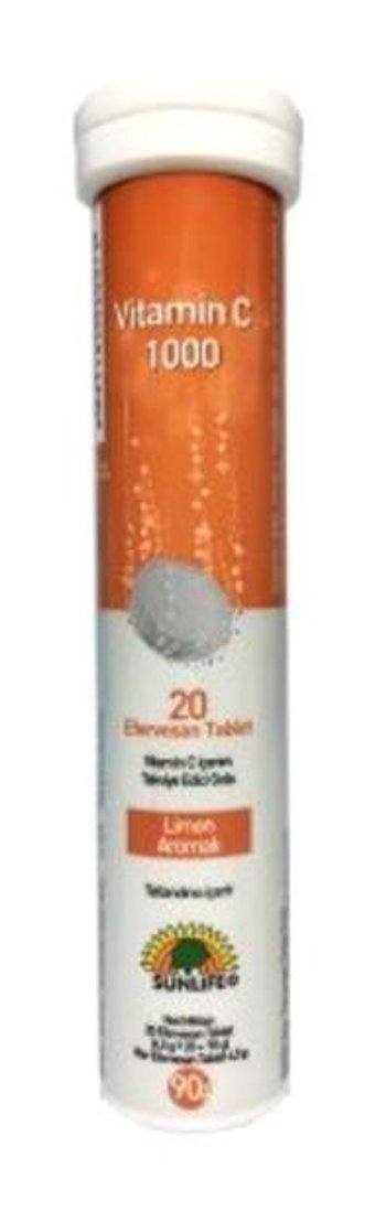 Sunlife Vitamin C Portakallı Yetişkin Vitamin 20 Tablet