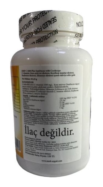 Dmp Vitamin C Bitki Ekstralar Yetişkin Vitamin 60 Tablet