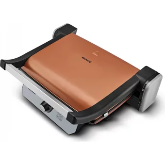 Homend Toastbuster 1383H 6 Dilim Döküm Çıkartılabilir Plaka Tek Yönlü 1800 W Izgaralı Bronz Tost Makinesi