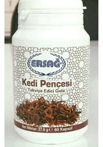 Ersağ Kedi Pençesi Kedi Pençesi Yetişkin Vitamin 60 Kapsül