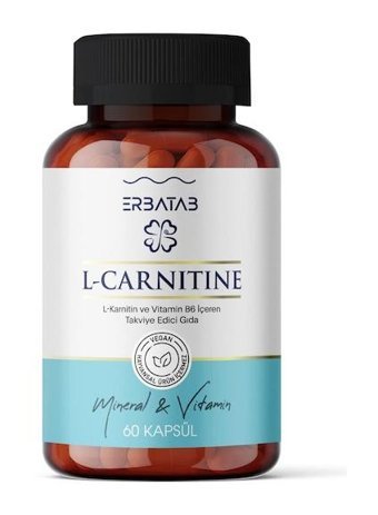 Erbatab L-Karnitin Aromasız Yetişkin Vitamin 60 Kapsül