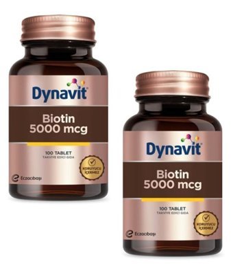 Dynavit Biotin Aromasız Yetişkin Vitamin 2x100 Tablet