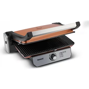 Homend Toastbuster 1383H 6 Dilim Döküm Çıkartılabilir Plaka Tek Yönlü 1800 W Izgaralı Bronz Tost Makinesi