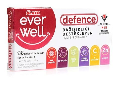 Ülker Everwell Defence Meyveli Yetişkin Vitamin 8 Tablet