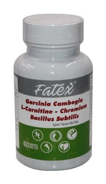 Fatex L-Carnitine Chromium Bacillus Subtilis Bitki Ekstralar Yetişkin Vitamin 60 Tablet