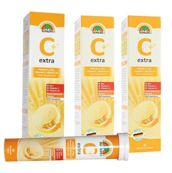 Sunlife Vitamin C Extra Şeftali Yetişkin Vitamin 3x20 Tablet