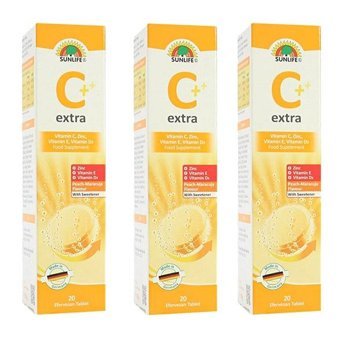 Sunlife Vitamin C Extra Şeftali Yetişkin Vitamin 3x20 Tablet