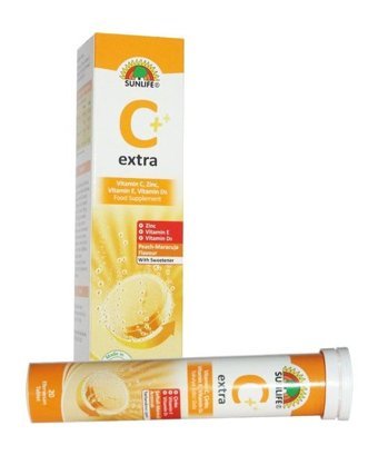 Sunlife Vitamin C Extra Şeftali Yetişkin Vitamin 3x20 Tablet