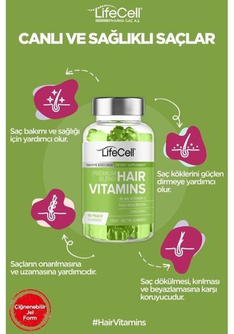 Lifecell Hair Vitamins Aromasız Yetişkin Vitamin 60 Tablet