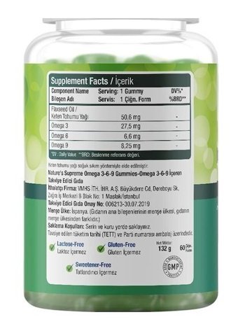 Nature'S Supreme Vegan Omega Aromasız Yetişkin Vitamin 60 Kapsül