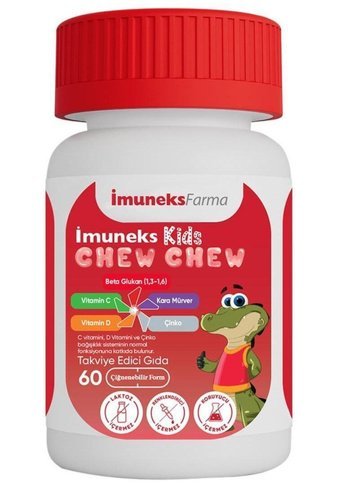 Orzax Kids Chew Chew Karamürverli Yetişkin Vitamin 60 Adet