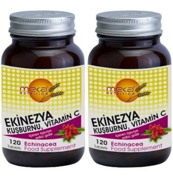 Meka Nutrition Ekinezya Kuşburnu Bitki Ekstralar Yetişkin Vitamin 2x120 Tablet