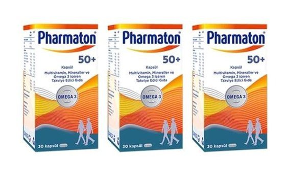 Pharmaton 50 Plus Aromasız Yetişkin Vitamin 3x30 Kapsül