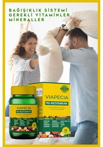 Viapecia Pro-Multivitamin Mw Çilekli Yetişkin Vitamin 45 Tablet